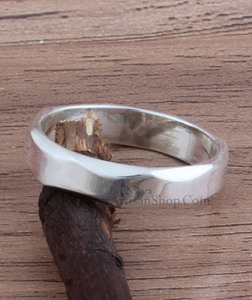 Bague de mariage classique minimaliste en argent sterling 925, simple, délicate, fine, unie, pour femme, bijoux de tous les jours - Product Image 2