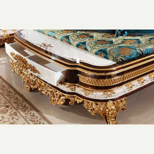 Ensemble de chambre à coucher en bois de style royal classique de luxe, style antique, personnalisé pour un usage en appartement - Product Image 4