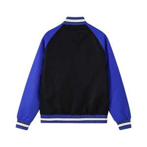 Veste bomber en satin noir et bleu Zeta Phi Beta, broderie en chenille, doublure personnalisée, veste universitaire grecque pour femmes, boutons pression, vêtements haut de gamme - Product Image 2