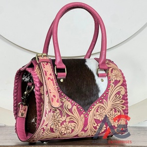 Factory Wholesale Women's Large Capacity Embossed Floral <b>Leather</b> Weekender Travel Duffel Bag Fashion Carry-On speedy bag - Product Image 1