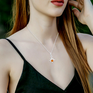 Nouveau Collier Pendentif Minimaliste en Argent Sterling 925 avec Breloques en Citrine 100% Naturelle, Vente en Gros, Chaîne de Breloques, Bijoux Fins - Product Image 5