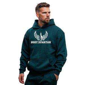 Mens Deep Teal Pullover Hoodie Casual Fleece Sweatshirt Long Sleeve <b>Athletic</b> Gymwear Fashion Hoodie Apparel - Product Image 1