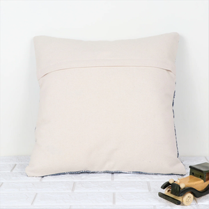 Hand Tufted Texture Boho Blue and Ivory Cushion Cover Handmade <b>Decorative</b> <b>Pillow</b> Case for Sofa Bedroom Living Room Home Decor - Product Image 3