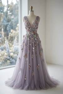 Tela de Tul Bordada con Flores 3D de Lujo para Vestidos de Noche, Material de Encaje con Cuentas Hechas a Mano, Venta al Por Mayor - Product Image 3