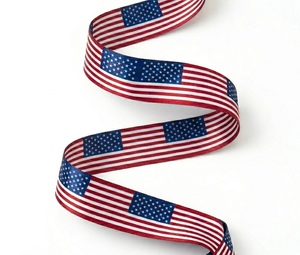 Cinta Decorativa Patriótica Roja, Blanca y Azul de Neelkamal Industries para la Celebración del 4 de Julio, para Decoración de Fiestas y Envoltura de Regalos - Product Image 1