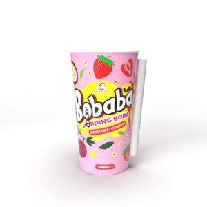 Tasse à thé Boba en plastique PP transparent avec paille - Product Image 1