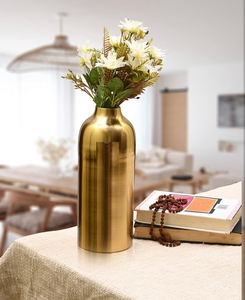 Vase de table en fer incassable, durable, fait main, design bouteille traditionnel, pot de fleurs, décoration intérieure pour salon, chambre, bureau - Product Image 5