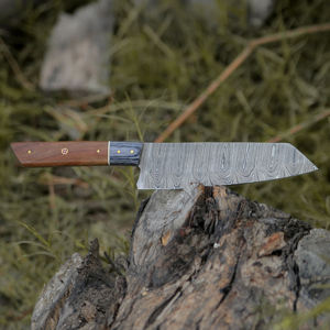Couteau de boucher professionnel Imperial Enterprises en acier Damas, lame fixe, style industriel, avec étui en cuir, pour cuisine - Product Image 3