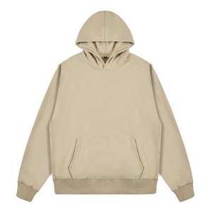 Sudaderas con Capucha Vintage para Hombre, Color Negro, con Cordones, 100% Algodón Tejido, Corte Regular, Ecológicas, de Secado Rápido, Otoño, Servicio OEM - Product Image 6