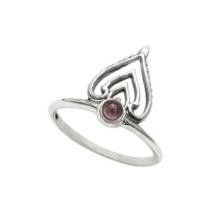 Natural Garnet Gemstone Crown <b>Ring</b> <b>Crafted</b> From 925 Sterling Silver Handmade Bohemian Jewelry Perfect For Party And Events - Product Image 1