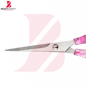 Ciseaux de barbier roses de qualité supérieure avec poignée en plastique antidérapante, ciseaux professionnels pour une coupe et un coiffage précis - Product Image 6