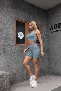 Ensemble de shorts sans couture pour femmes avec logo personnalisé, ensemble de shorts de sport personnalisés, ensemble de shorts de compression - Product Image 3