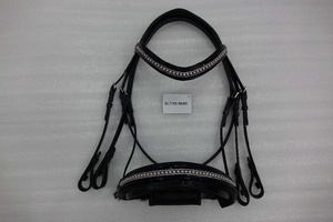 Brides de cheval bling fantaisie haut de gamme cristaux de qualité supérieure durables sur cuir équipement de cheval de haute qualité - Product Image 3