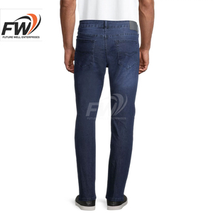 Jean en denim coupe droite et régulière pour homme, vente en gros OEM, nouvelle collection, style décontracté vintage, jean évasé en denim ciré pour homme - Product Image 2