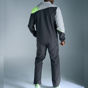 Ensemble de survêtement personnalisé 2 pièces : veste coupe-vent et pantalon de survêtement décontracté avec réflecteurs, en nylon et polyester respirant - Product Image 4