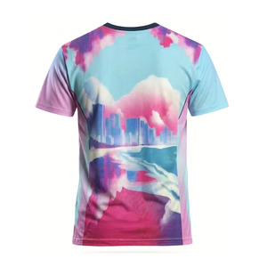 Camiseta de Manga Corta para Hombre EKIN IMPEX, Cuello Redondo, Corte Regular, Estampado de Paisaje Urbano, Transpirable, Informal, Deportiva - Product Image 3