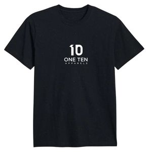 Unisex <b>Black</b> Speckle T-<b>Shirt</b> Premium Cotton Crew Neck Short Sleeve Tee Casual Plain Blank T <b>Shirt</b> for Printing Wholesale OEM ODM - Product Image 1