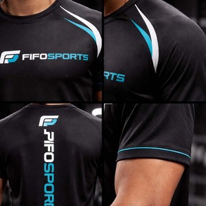 เสื้อยืดออกกำลังกายผู้ชายทรงโอเวอร์ไซส์ ผ้าฝ้ายถัก 100% แห้งเร็ว ระบายอากาศดี เหมาะสำหรับฟิตเนสและกีฬา - Product Image 6