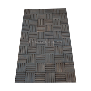 SMARTWOOD Villa Weatherproof Brushed Acacia Decking Tiles EasyClick Interlocking Square AntiSlip Poolside Terrace <b>Flooring</b> - Product Image 2