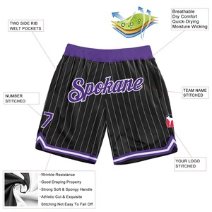 Vêtements de basket-ball personnalisés de haute qualité avec logo brodé vierge Shorts de basket-ball en maille à la mode pour hommes Maillots de basket-ball à sublimation - Product Image 2