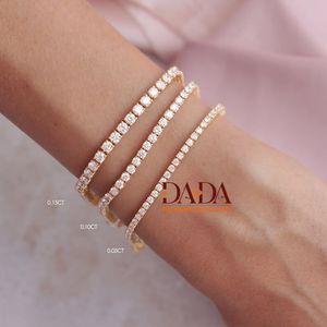 Premium Lab Grown Diamond Line <b>Bracelet</b> for Women Sparkling Round Diamond Fine Jewelry Elegant Bridal Gift Everyday - Product Image 4