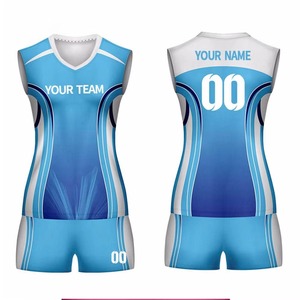 Custom Sublimated Breathable Printed <b>Volleyball</b> Uniform <b>Set</b> Unisex Short Sleeve Scoop Neck Moisture Wicking Fitted Jersey - Product Image 6
