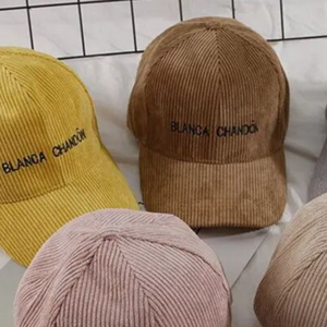 Gorra de Pana Blanca Chandon con Cierre a Presión, Unisex, Diseño Personalizado con Logotipo Bordado, 6 Paneles, Ajustable, Casual, Primavera-Otoño - Product Image 1