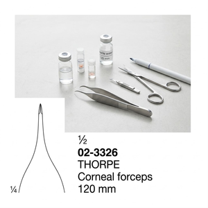 Pinces de fixation corneale Thorpe haute précision 12 cm |   0,12 mm 1x2 dents |   Instruments de microchirurgie ophtalmique de qualité professionnelle - Product Image 4