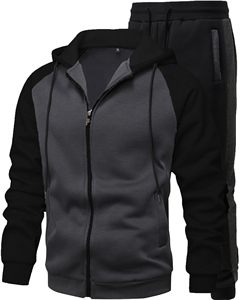Men's Blue <b>Black</b> Raglan Sleeve Hooded Zip-Up Fleece <b>Sweatshirt</b> Casual Regular Fit Winter Wear 100% Cotton Discharge Printing - Product Image 2