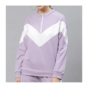 Conjunto Deportivo Color Block para Mujer, Pantalones Largos Casuales con Bolsillos Laterales, Cuello Redondo, Manga Tres Cuartos, Ropa de Primavera - Product Image 4