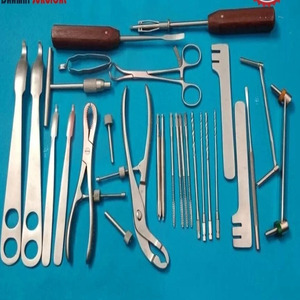 Ensemble de 30 instruments chirurgicaux orthopédiques pour petits fragments Ji-3010 certifiés CE Classe I par Jamso Industries - Product Image 1