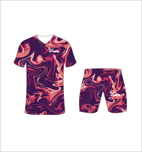 Conjunto de Uniforme de Fútbol Personalizado por Sublimación en Morado y Rosa, Transpirable, para Entrenamiento, Venta al Por Mayor, Secado Rápido - Product Image 1