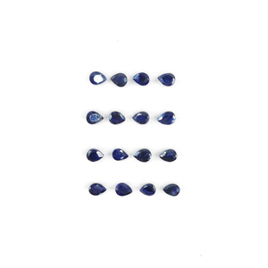 Saphirs bleus naturels de Bangkok, taille poire calibrée 4x5mm, pierres précieuses de saphir bleu naturel facettées pour la création de bijoux - Product Image 5