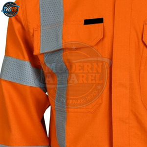 Camisas de Trabajo Reflectantes de Alta Calidad, Uniformes Industriales, Camisa de Trabajo de Algodón y Poliéster, Precio de Fábrica OEM, Gran Venta - Product Image 4