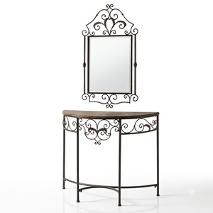 Tocador de Hierro Forjado a Mano Estilo Vintage, Escritorio de Metal Personalizado para Dormitorio, Muebles KHP - Product Image 1