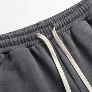 Ensemble de survêtement gris à capuche pour homme, couleur unie, décontracté, manches longues, pantalon à cordon de serrage, coupe régulière, 100 % coton, pour l'automne - Product Image 5