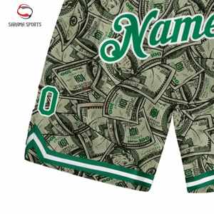 Shorts de basketball pour hommes, style tendance, impression par sublimation intégrale, séchage rapide et respirant, prix de gros abordable - Product Image 3