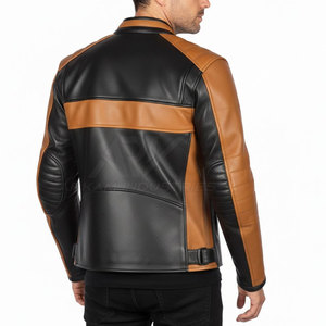 Chaqueta de cuero para motocicleta para hombre, diseño personalizado con tu propio logo, impermeable, informal. - Product Image 4