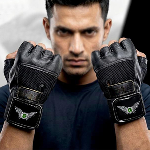 Gants d'entraînement en maille respirante avec protection de la paume et adhérence sécurisée, logo personnalisé, demi-doigts, pour fitness et entraînement - Product Image 4