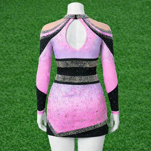 Uniformes de Porristas Personalizados Premium con Pedrería Brillante, Impresión por Sublimación, Diseños Atractivos y Brillantes, Nombre del Equipo Personalizado - Product Image 3