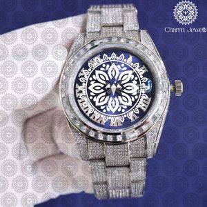 Charm_Jewells Luxury Stainless Steel <b>Watch</b> Round Case 42mm Analog Quartz <b>Diamond</b> Bezel Unisex Fashion - Product Image 6