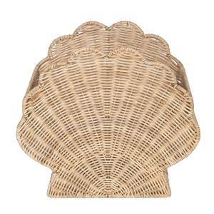 Cesta de Almacenamiento de Mimbre con Borde Festoneado, Contenedor Ecológico para Juguetes de Niños, Organizador Decorativo para Libros de Guardería y Porta Revistas - Product Image 3