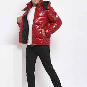 Veste à capuche rembourrée brillante pour l'hiver, veste matelassée unisexe - Product Image 3