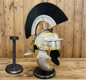Casco de Centurión Imperial Romano de Metal con Cresta Negra, Casco Antiguo Decorativo, Réplica Histórica Coleccionable - Product Image 6