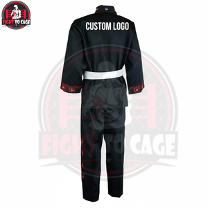 Buen Proveedor, Uniforme de Artes Marciales Personalizado, Lavable a Máquina, Alto Rendimiento, Servicio OEM, Negro y Rojo, Estilo Libre - Product Image 2