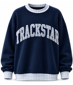 Sudadera de Manga Larga con Cuello Alto para Mujer, Diseño OEM ODM, Apliques de Letras Personalizadas, Patchwork, Contraste de Puntos, Ropa Casual - Product Image 6
