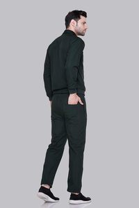 Conjunto Deportivo Azul para Hombre, Chaqueta con Cremallera y Bloques de Color, Pantalones con Cintura Elástica y Bolsillos Laterales, Ropa Deportiva Informal para Otoño - Product Image 3