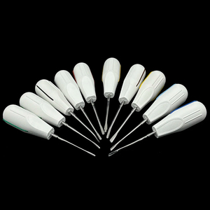 Kit de 10 Elevadores Dentales Manuales Curvos para Extracción de Raíces, Agarre Ergonómico, 3 Posiciones de Mandíbula para Extracción Dental Mínimamente Invasiva - Product Image 3