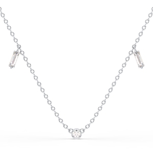 Colliers minimalistes REYES en argent sterling 925 avec moissanite taille baguette de 0,73 carat pour femmes, certifiés GRA, bijoux fins - Product Image 2