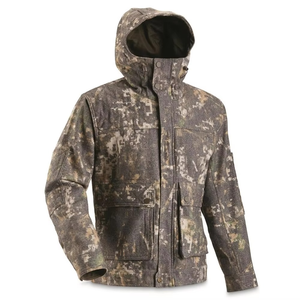 Veste de chasse unisexe imperméable et respirante à manches longues, camouflage, avec logo imprimé sur le devant, idéale pour l'entraînement en extérieur en hiver. - Product Image 2